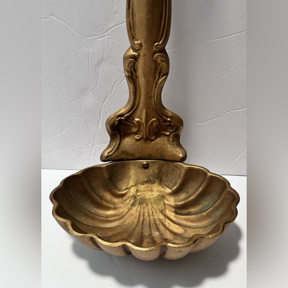 Vintage MCM 25” XL Royal Gold Cast Metal Giant Ladle Wall Hanging Decor/Planter - Picture 2 of 7